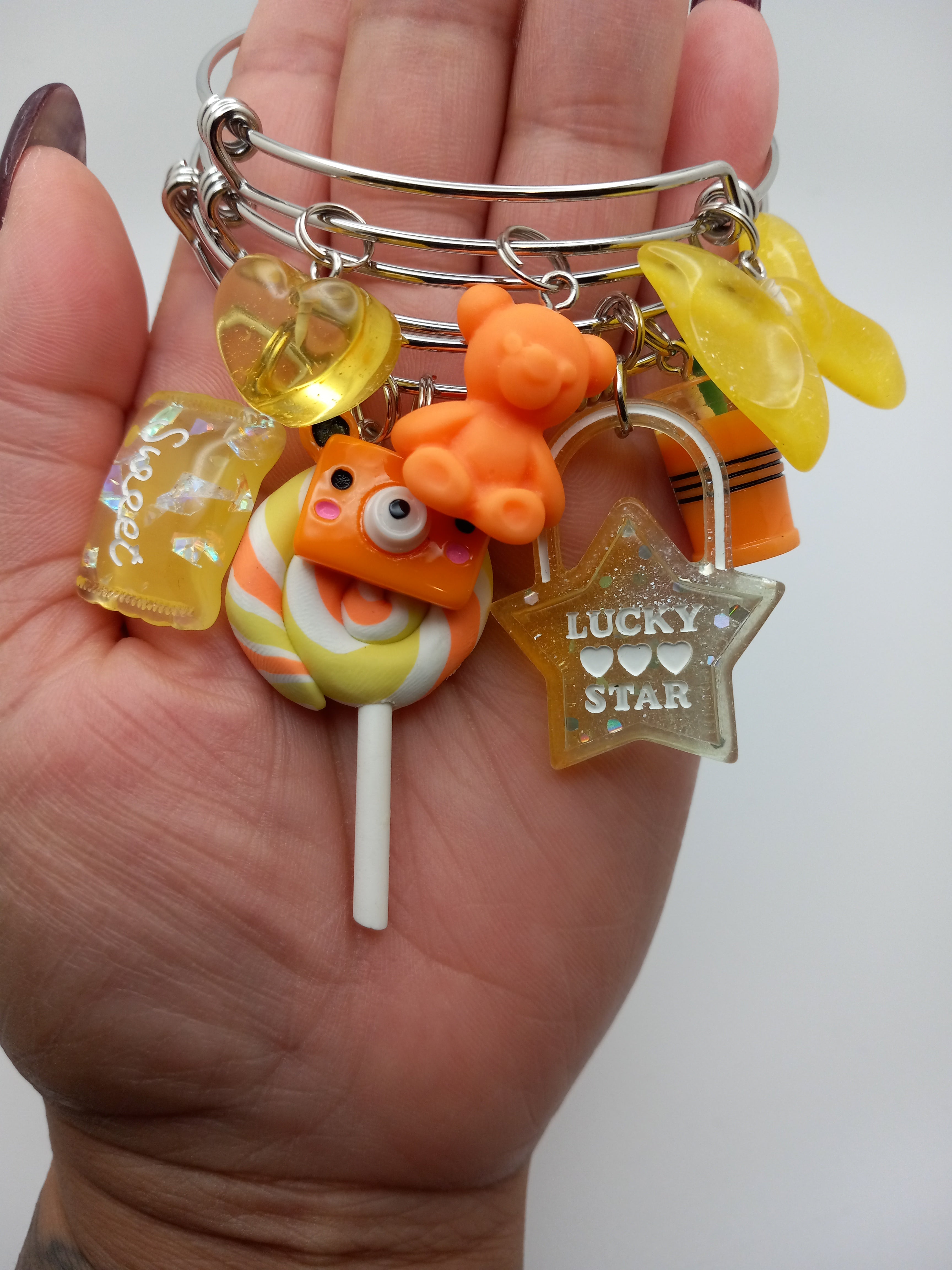 Adjustable Charm Bangles