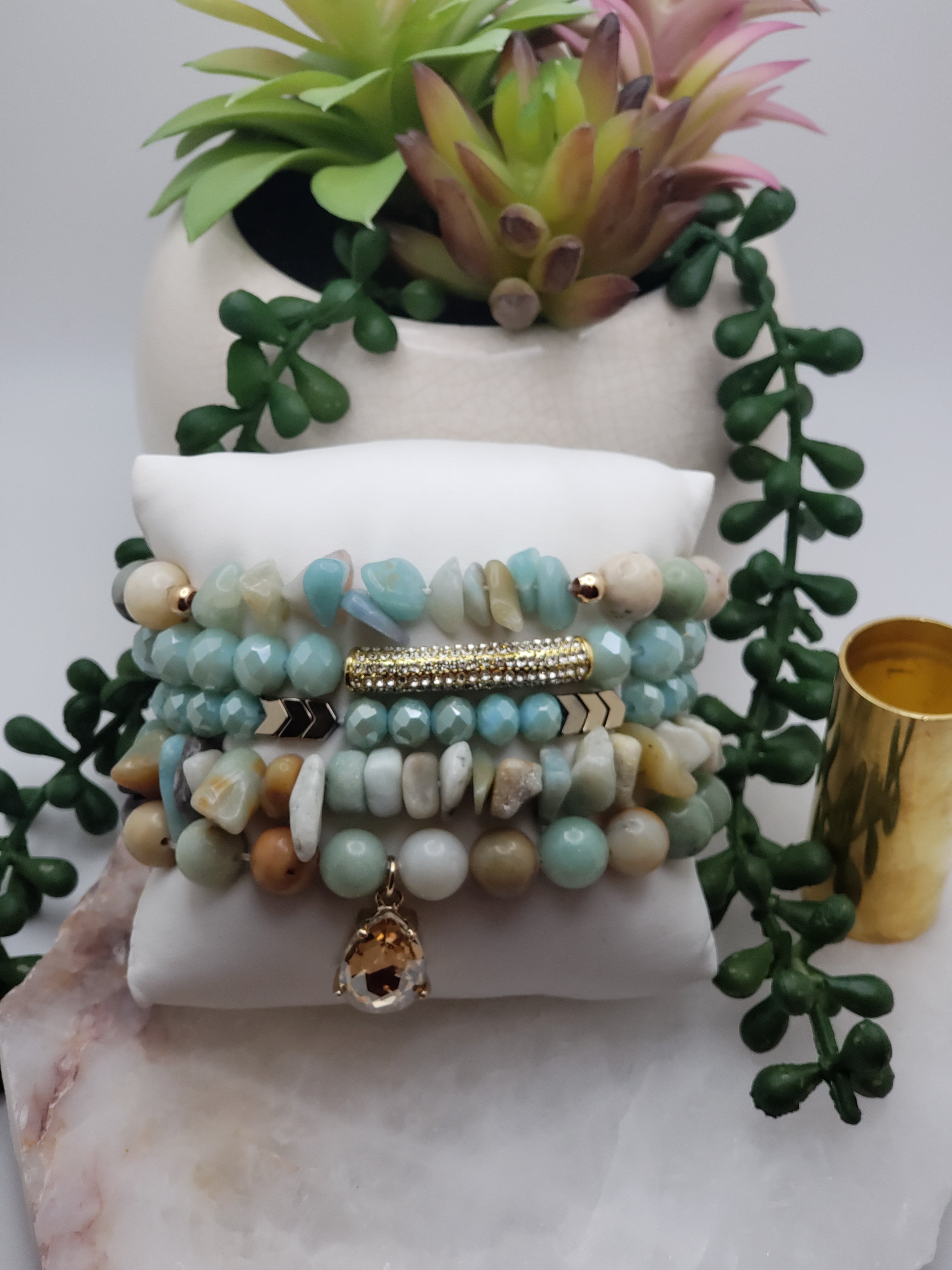 Semi Precious Stone Beaded Bracelets